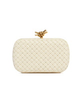 White Knot Clutch With Chain | PDP | Antonia