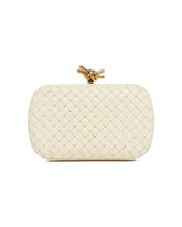 White Knot Clutch With Chain | PDP | Antonia