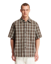 Brown Checkered Shirt - Bottega Veneta men | PLP | dAgency