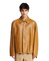 Beige Leather Jacket - Bottega Veneta men | PLP | dAgency