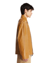 Beige Leather Jacket | PDP | Antonia