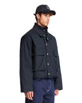 Blue Tech Fabric Jacket | PDP | Antonia