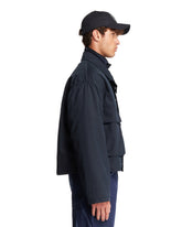 Blue Tech Fabric Jacket | PDP | Antonia