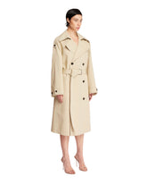 Trench Beige In Cotone E Seta | PDP | Antonia