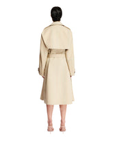 Trench Beige In Cotone E Seta | PDP | Antonia