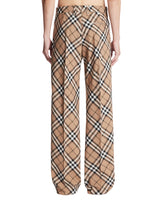 Beige Check Wool Pants | PDP | Antonia