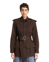 Brown Belted Wool Trench - Women's jackets | PLP | dAgency