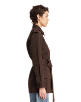 Brown Belted Wool Trench | PDP | dAgency