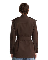 Brown Belted Wool Trench | PDP | dAgency