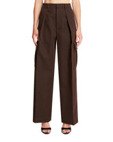 Brown Wool Cargo Pants - Women | PLP | Antonia