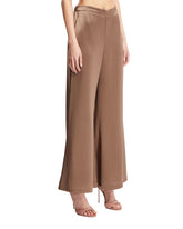 Brown Lucee Flared Trousers | PDP | dAgency