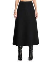 Black Wool Midi Skirt | PDP | Antonia