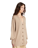 Cardigan Beige Con Logo | PDP | Antonia