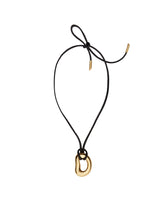 Gold and Black Shima Pendant Necklace | PDP | Antonia