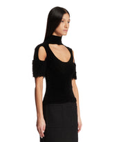 Black Knit Ciniglia Top | PDP | Antonia