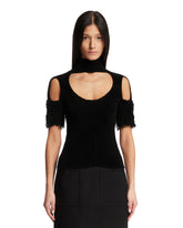 Black Knit Ciniglia Top - Women's clothing | PLP | Antonia