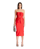 Red Jersey Knot Gala Dress | PDP | Antonia