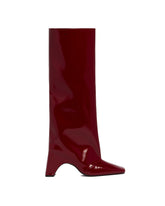 Burgundy Bridge Leather Boots - Women's shoes | PLP | Antonia