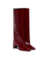 Burgundy Bridge Leather Boots | PDP | Antonia