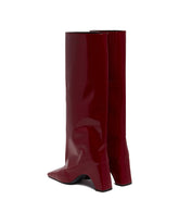 Burgundy Bridge Leather Boots | PDP | Antonia