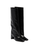 Black Leather Bridge Boots - Women's shoes | PLP | Antonia