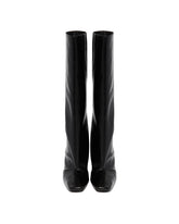 Black Leather Bridge Boots | PDP | Antonia