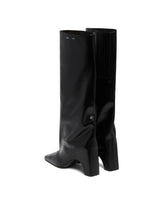 Black Leather Bridge Boots | PDP | Antonia