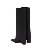 Black Rubber Bridge Boots | PDP | Antonia