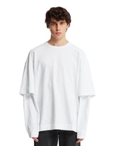 White Double Sleeve Sweatshirt - DARKPARK MEN | PLP | Antonia