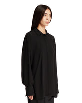 Black Silk Cut-Out Shirt | PDP | Antonia