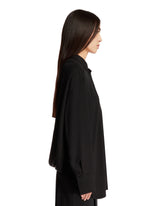 Black Silk Cut-Out Shirt | PDP | Antonia