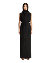 Black Draped Neck Dress - DI STAVNITSER WOMEN | PLP | Antonia