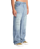 Mid Blue Scribs Bootcut Cotton Jeans | PDP | Antonia