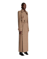 Trench In Lana Beige A Quadri | PDP | Antonia