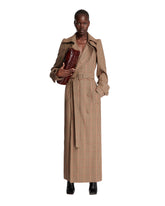 Trench In Lana Beige A Quadri - DONNA | PLP | Antonia