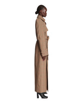 Trench In Lana Beige A Quadri | PDP | Antonia