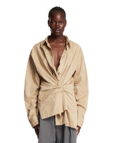 Beige Safety Pin Shirt - DRIES VAN NOTEN WOMEN | PLP | Antonia