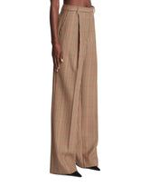 Beige Check Wool Pants | PDP | Antonia