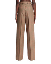 Beige Check Wool Pants | PDP | Antonia