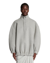 Gray Cotton Sweatshirt - DRIES VAN NOTEN WOMEN | PLP | Antonia