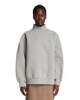 Gray Oversized Zip Sweatshirt - DRIES VAN NOTEN WOMEN | PLP | Antonia