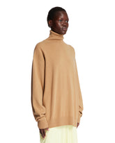 Beige High Neck Pullover | PDP | Antonia