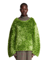 Green Metallic Oversize Sweater - DRIES VAN NOTEN DONNA | PLP | Antonia