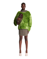 Green Metallic Oversize Sweater - DRIES VAN NOTEN WOMEN | PLP | Antonia