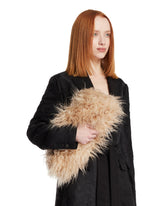 Beige Faux Fur Clutch - DRIES VAN NOTEN WOMEN | PLP | Antonia