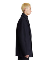 Blue Wool Double Breast Coat | PDP | Antonia