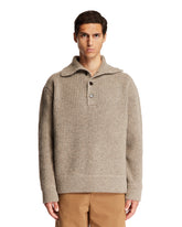 Beige Buttoned Sweater - Men's clothing | PLP | dAgency