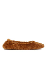 Beige Fur Ballerinas - Women's flats | PLP | Antonia