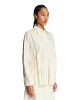 White Pleated Silk Shirt | PDP | Antonia