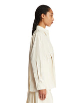 White Pleated Silk Shirt | PDP | Antonia